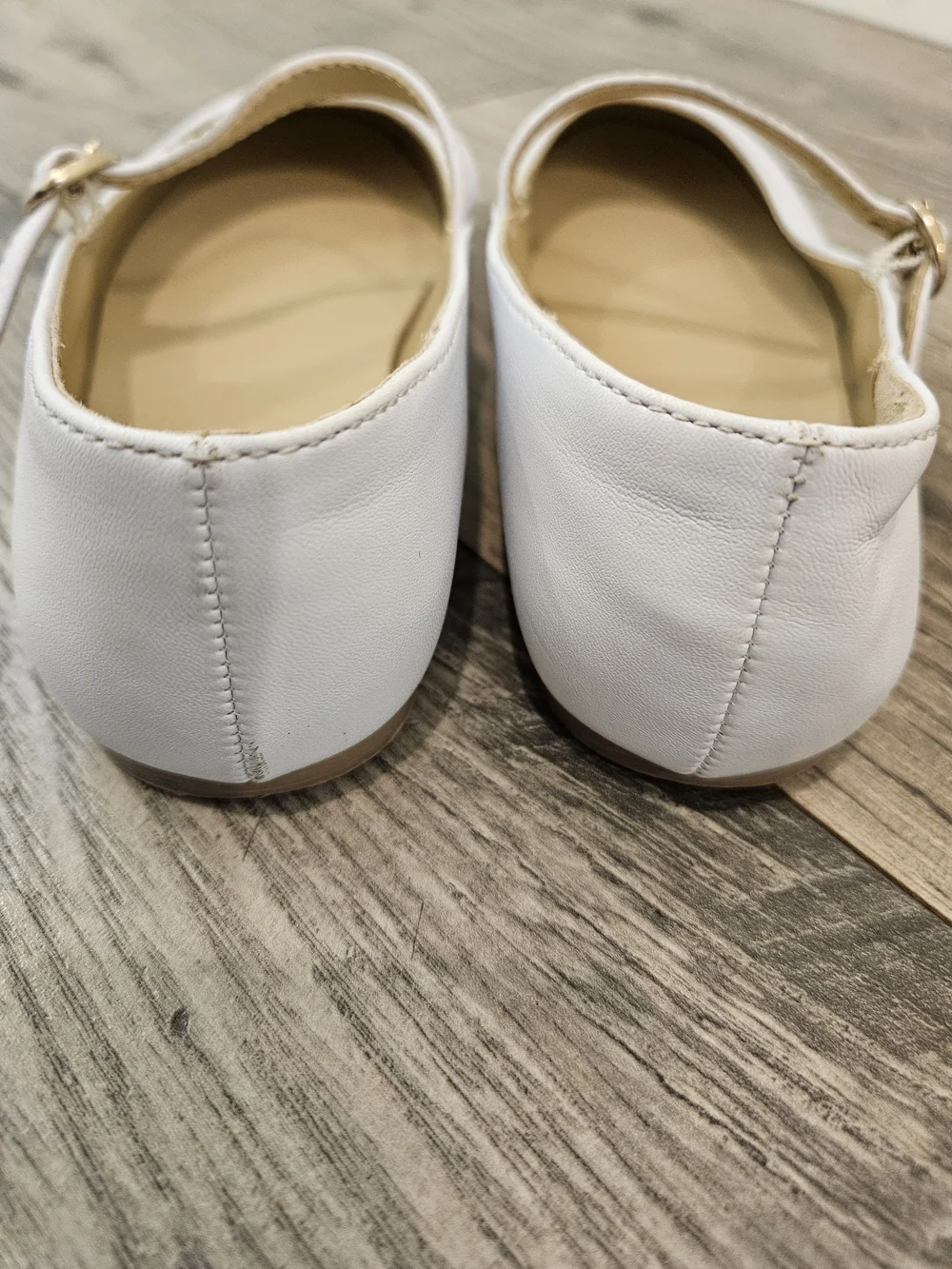Janie and Jack White Mary Jane Flats with Adjustable Buckle Sz. 13